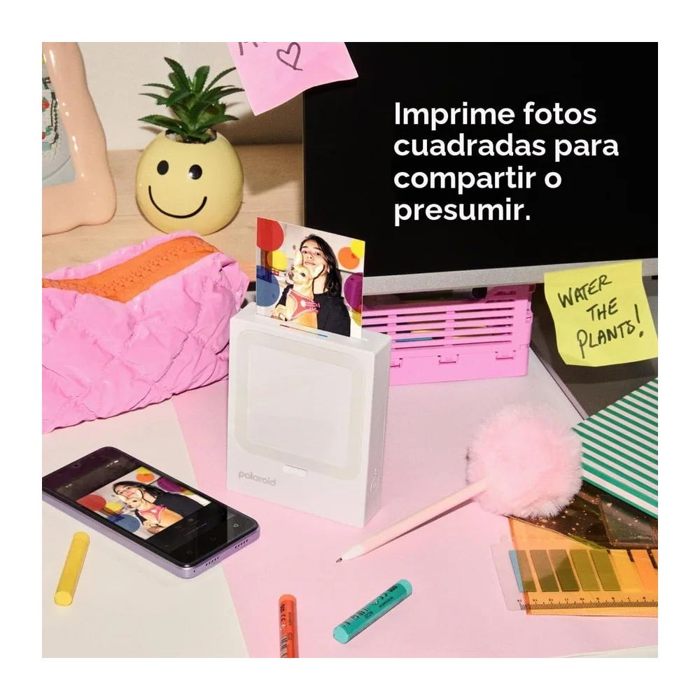 Polaroid - HiPrint 3x3 (7,6 cm x 7,6 cm) Paquete Impresora fotográfica Bluetooth de Bolsillo Blanca + 60 Hojas — 6