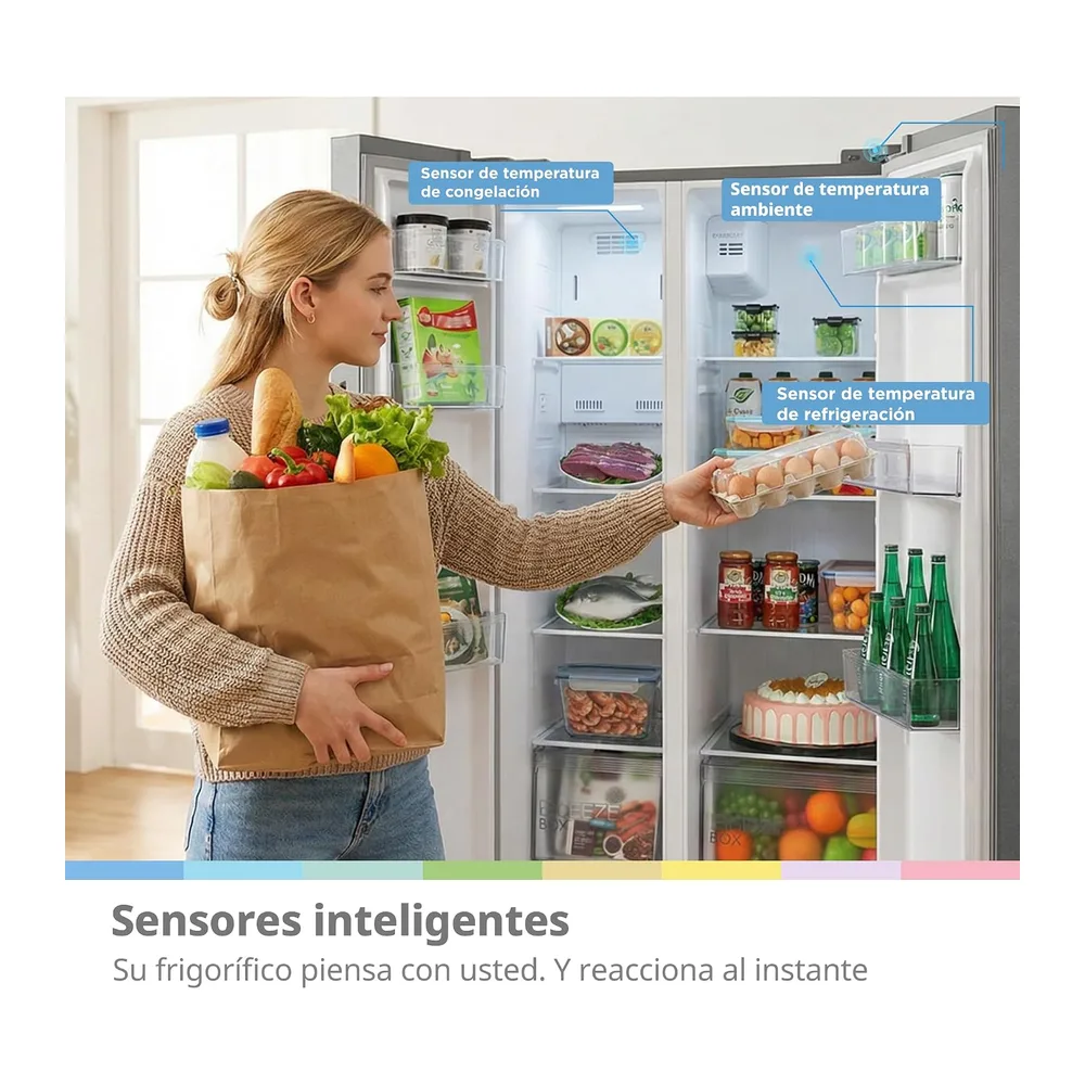 Comfee' 553 L Frigorífico Combinado, No-Frost+Multi-AirFlow, Side by Side [Clase de eficiencia energética E] — 4
