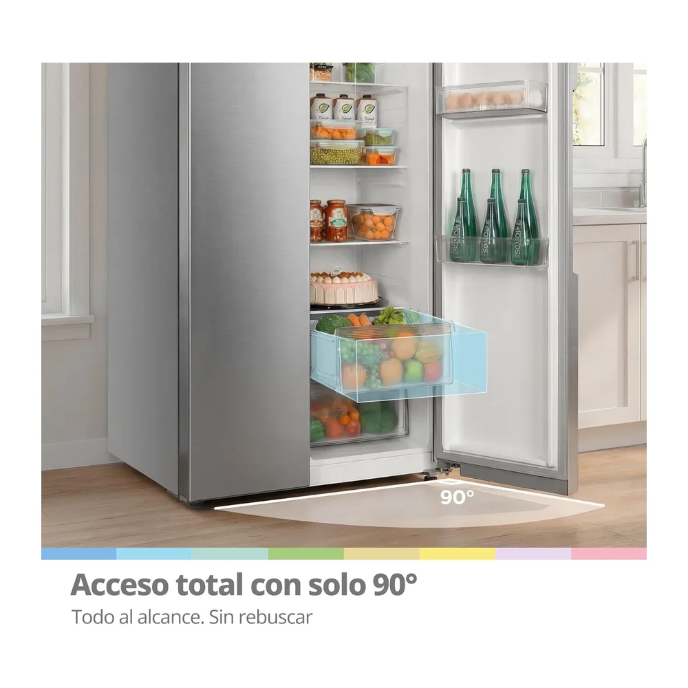Comfee' 553 L Frigorífico Combinado, No-Frost+Multi-AirFlow, Side by Side [Clase de eficiencia energética E] — 5
