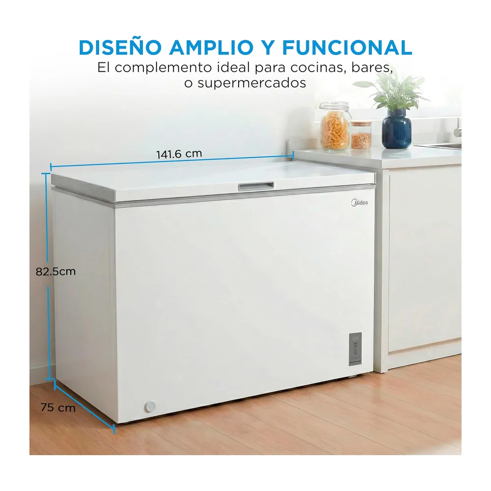MIDEA Arcon Congelador Pequeño de 418L | Congelador Horizontal Convertible a Frigorífico con Motor Inverter, — 2