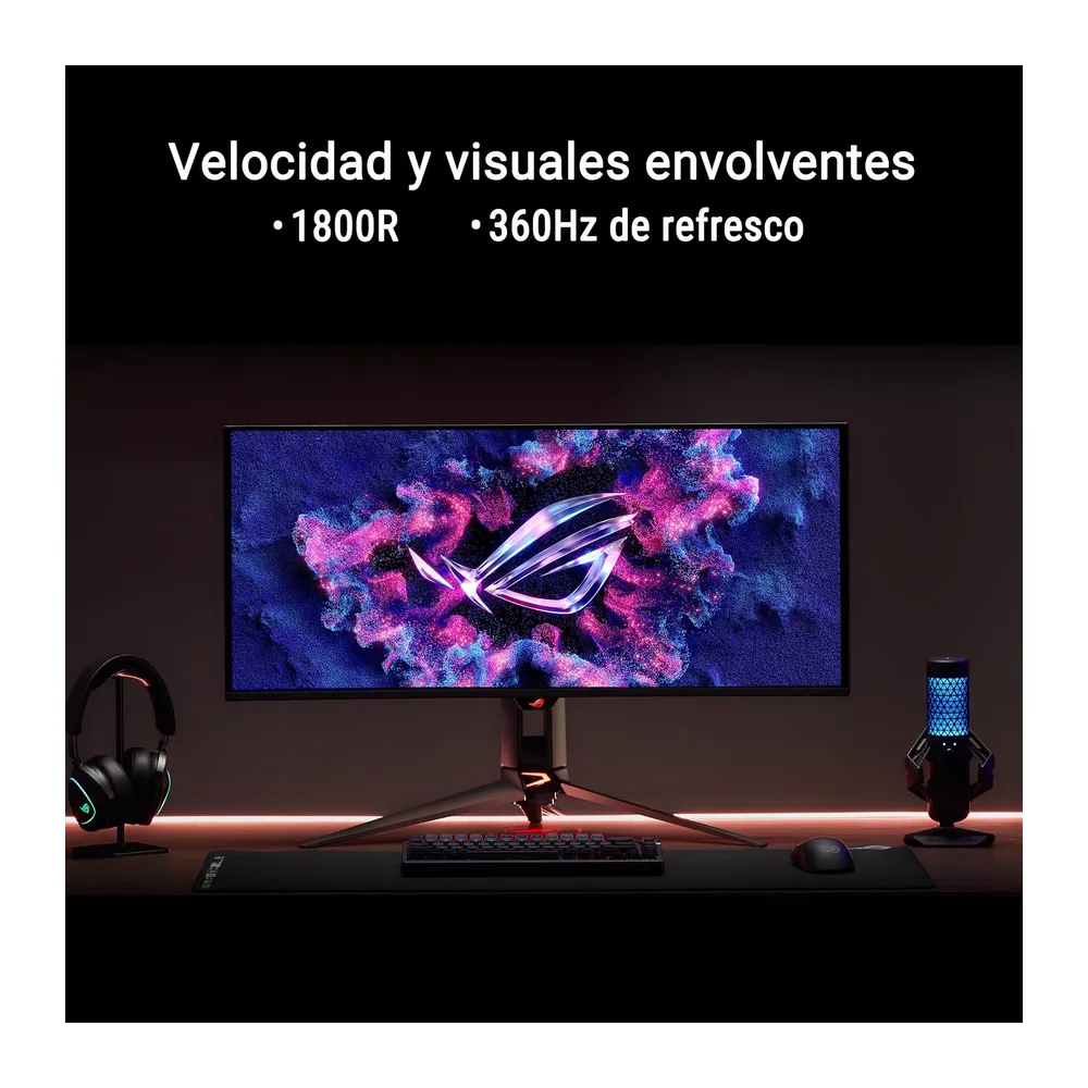 ASUS ROG Swift OLED PG34WCDN - Monitor Gaming QD-OLED de 34" con película BlackShield, 360Hz, 0,03ms, G-Sync, — 6