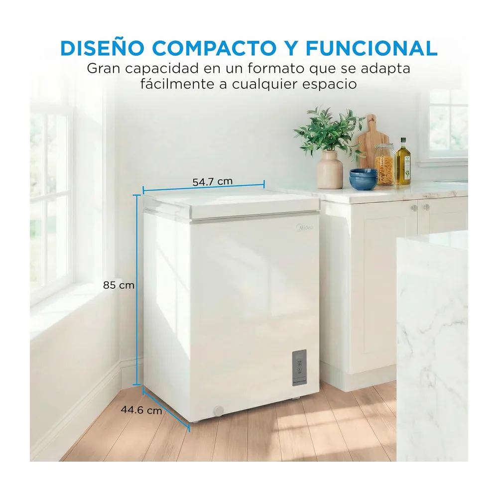 MIDEA Arcon Congelador Pequeño de 99L | Congelador Horizontal Convertible a Frigorífico con Motor Inverter, — 2