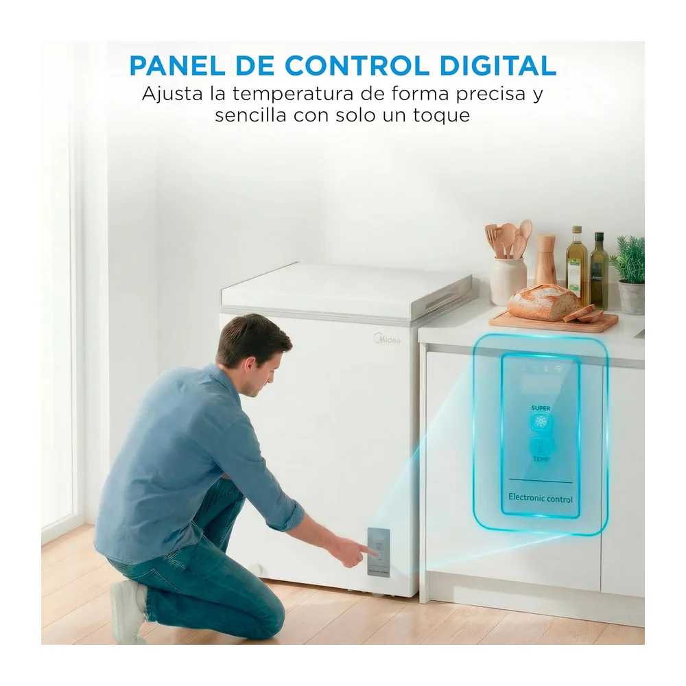 MIDEA Arcon Congelador Pequeño de 99L | Congelador Horizontal Convertible a Frigorífico con Motor Inverter, — 6