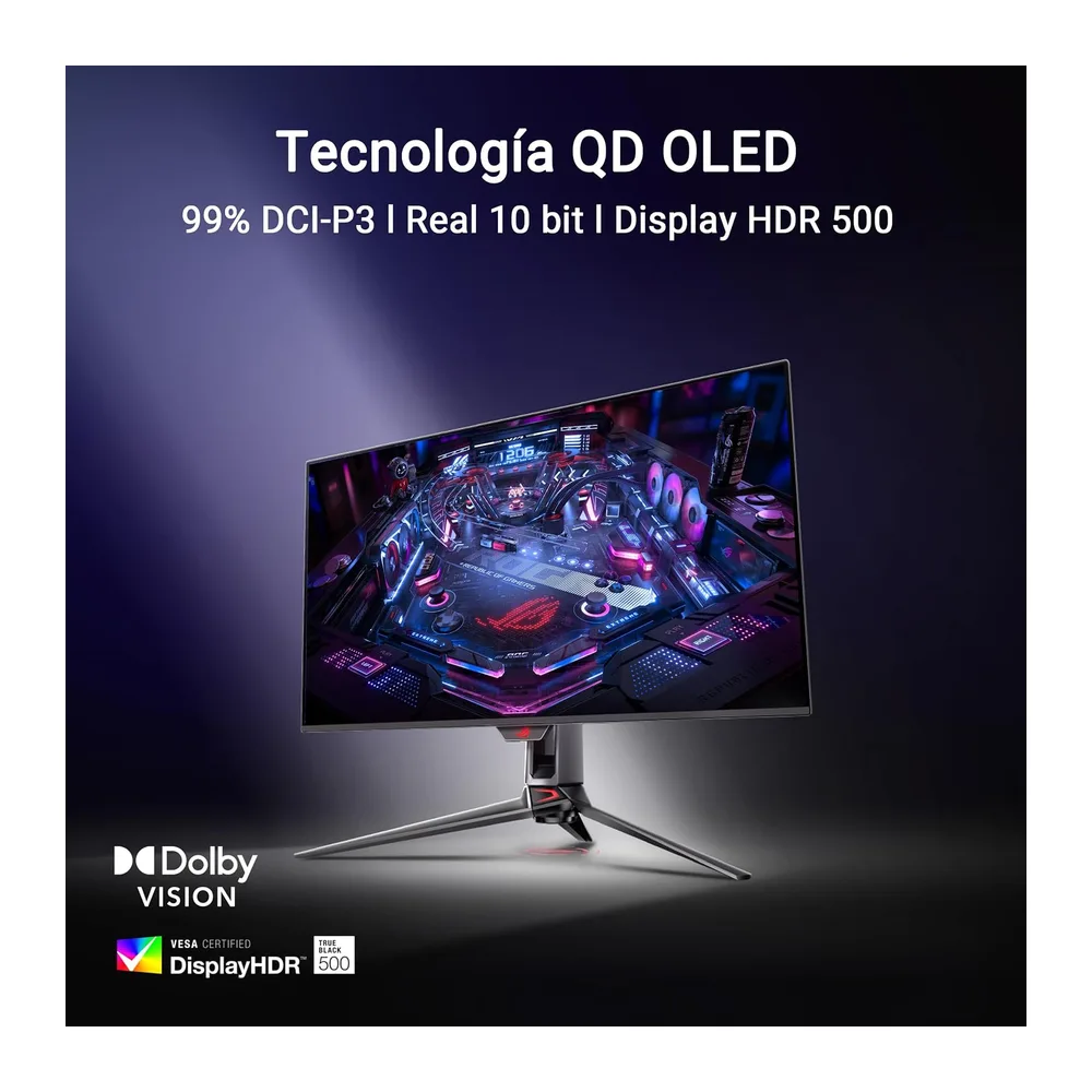 ASUS ROG Swift PG32UCDM3 - Monitor Gaming 4K de 32" con Tandem QD-OLED, 240 Hz, BlackShield, G-Sync, Neo — 5