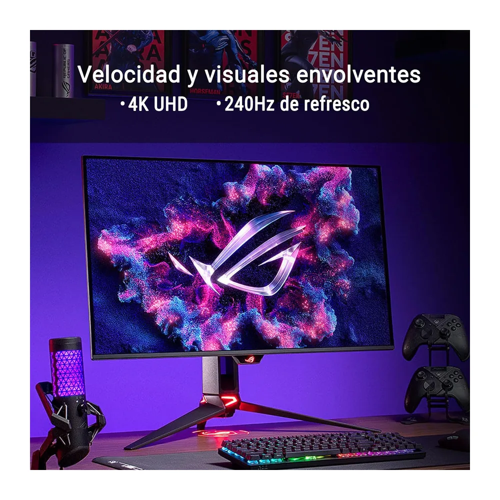 ASUS ROG Swift PG32UCDM3 - Monitor Gaming 4K de 32" con Tandem QD-OLED, 240 Hz, BlackShield, G-Sync, Neo — 6