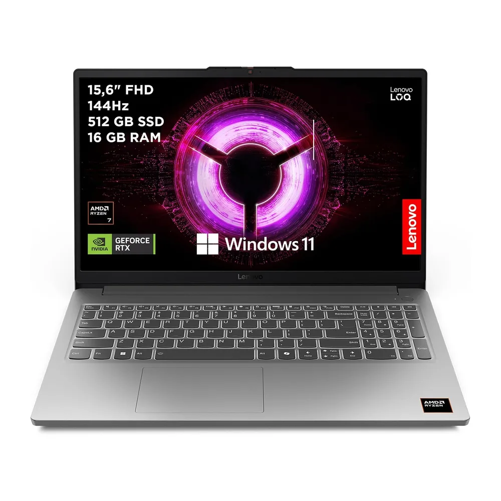 Lenovo LOQ Essential Gen 10 - Ordenador Portátil Gaming IA 15.6" FHD (AMD Ryzen 7 7735HS, NVIDIA GeForce RTX