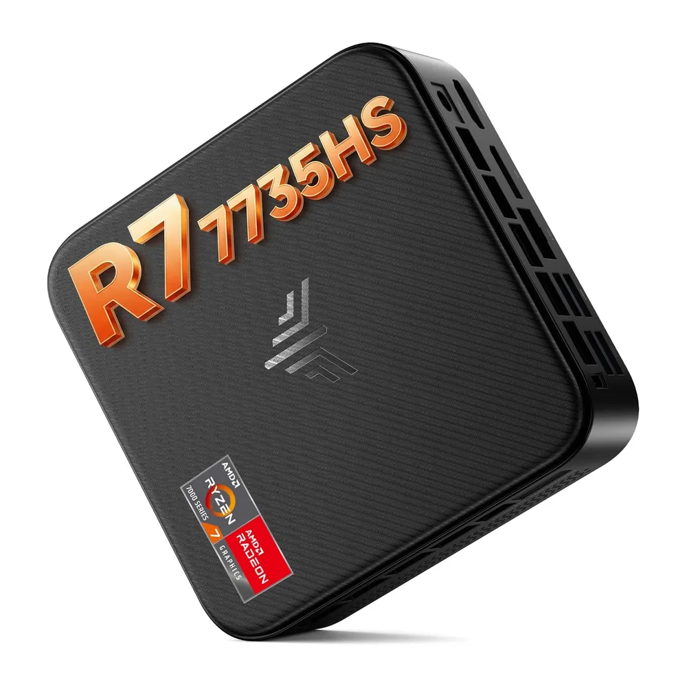 NiPoGi E3B Mini PC,АMD Ryzen 7 7735HS,24GB LPDDR5 5500MT/s,512GB NVMe SSD