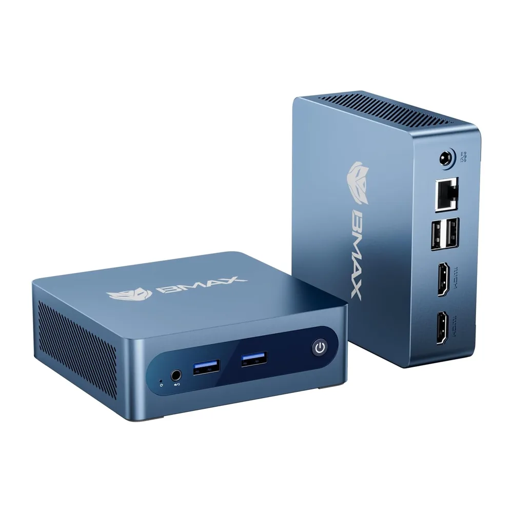 BMAX B1Plus Mini PC Win 11,Intel Celeron J3355 6 GB LPDDR3 128 GB eMMC SSD