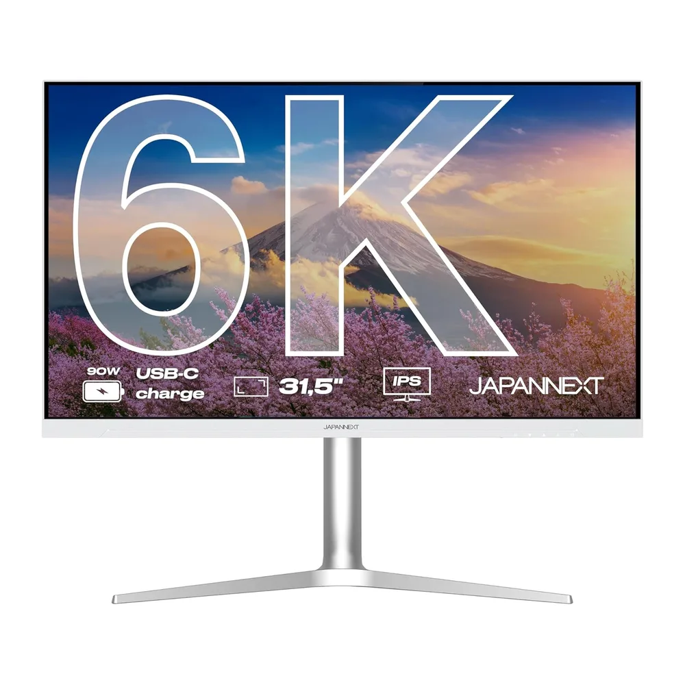 JapanNext Monitor 32" IPS 6K (6016x3384) Blanco [Clase de eficiencia energética F]