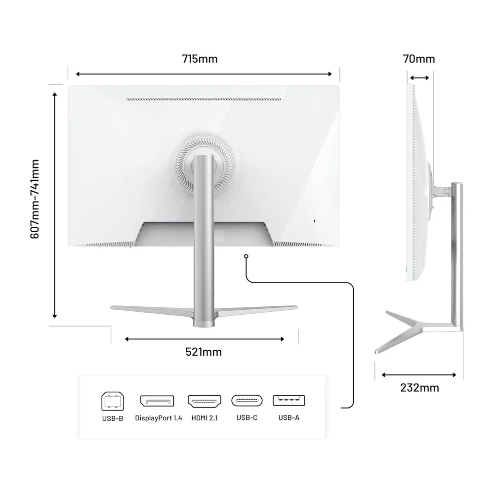 JapanNext Monitor 32" IPS 6K (6016x3384) Blanco [Clase de eficiencia energética F] — 3