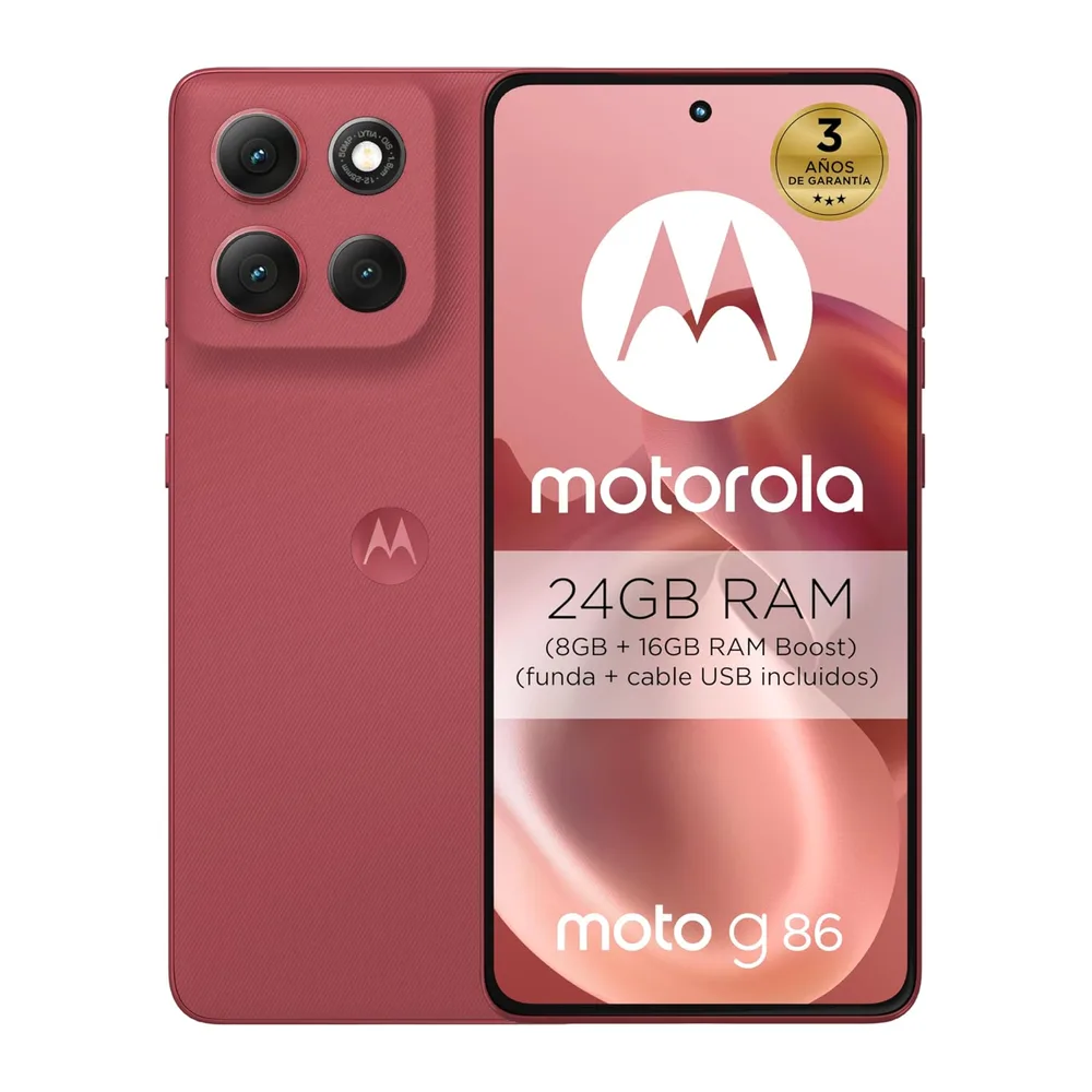 Moto g86 5G 24GB (8GB+16GB RAM Boost)/256GB Chrysanthemum