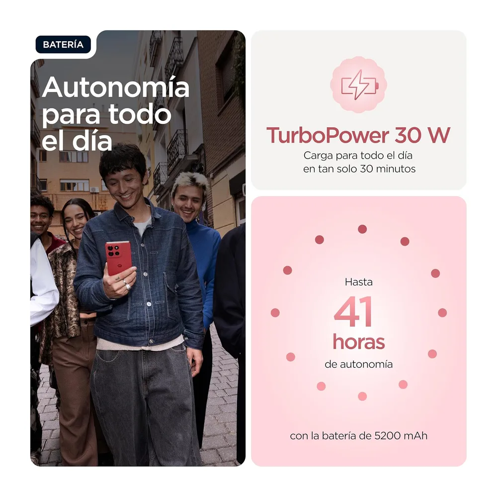Moto g86 5G 24GB (8GB+16GB RAM Boost)/256GB Chrysanthemum — 6