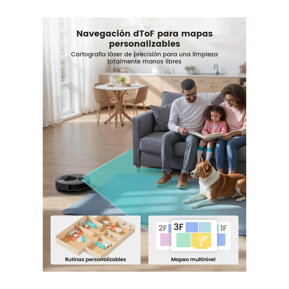Lefant M330 Pro Robot Aspirador y Fregasuelos con Mapeo 3 en 1 — 2