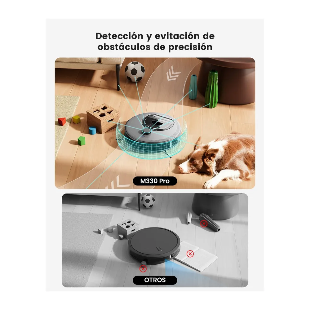 Lefant M330 Pro Robot Aspirador y Fregasuelos con Mapeo 3 en 1 — 3