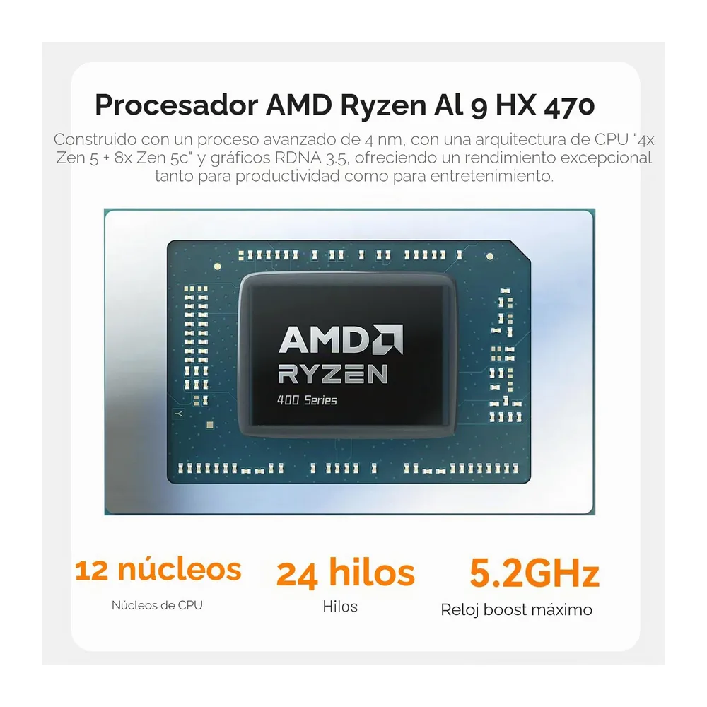 Beelink SER10 MAX Mini PC, AMD Ryzen AI 9 HX 470, 32 GB DDR5, 1 TB de SSD — 3