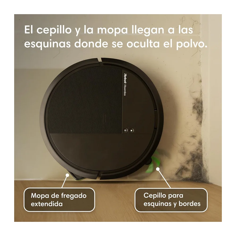 iRobot Roomba 115 Combo, Robot Aspirador y friegasuelos 2en1, Potencia de succión de 15.000 Pascales, Cepillo — 4