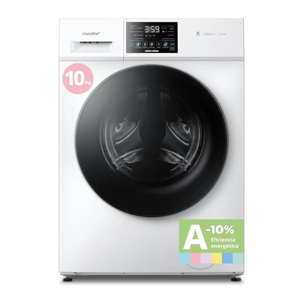 COMFEE' Lavadora Secadora 2 en 1, 10KG/7KG Clase A -10%/D CFP03ED100W-HL [Clase de eficiencia energética A]