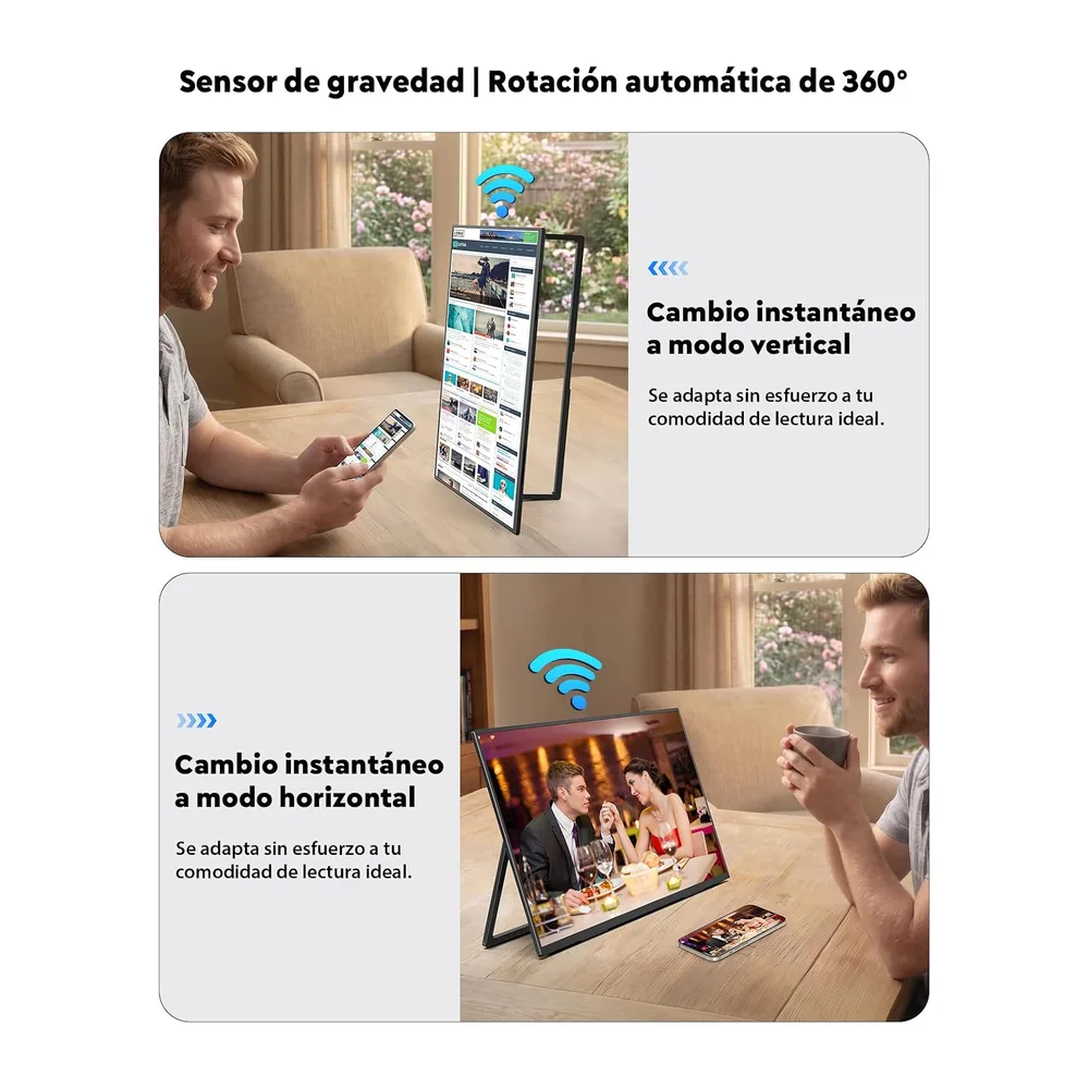 MAGICRAVEN Wireless Monitor Portátil Pantalla Inalambrica 23,8 Pulgadas 1080P IPS Portable Monitor 125% sRGB — 5