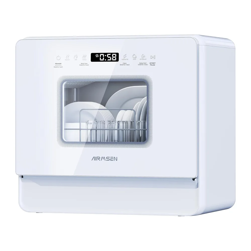 AIRMSEN Lavavajillas Portátil Pequeño con 7+2 Programas