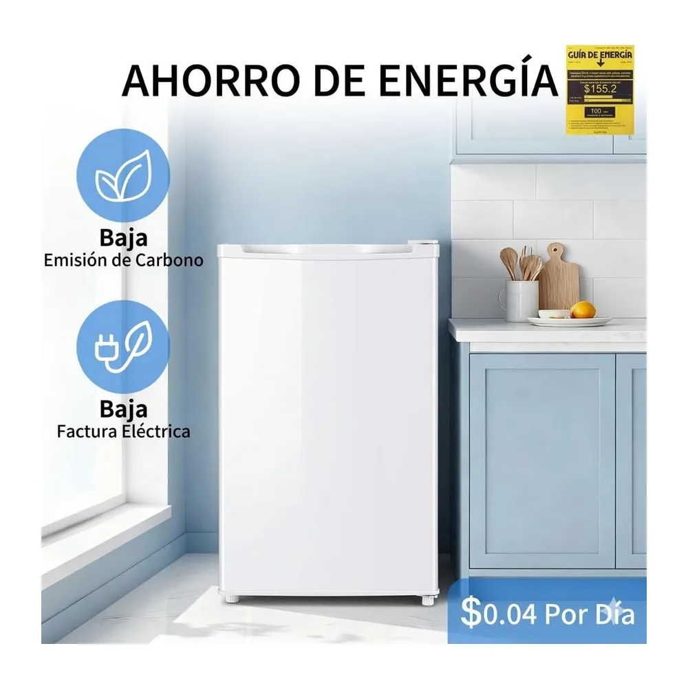 91L Mini Frigorífico, Frigorífico pequeño de una sola puerta, Dormitorio Frigorífico con 7 termostatos — 6