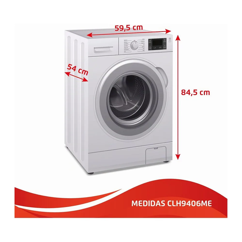 Corberó - Lavadora Plus 9Kg | CLH9406ME | 1400 rpm | Motor Inverter | Función Vapor | Función antialergico | — 6