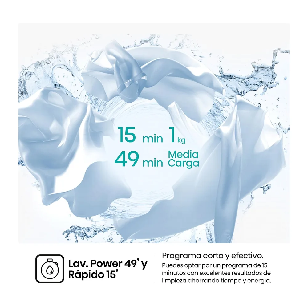 Hisense WF1I7022BWJ - Lavadora 7Kg, Clase A, Fondo 44cm, 1200 rpm, Lav. Power 49’ y Rápidos 30' y 15', — 5
