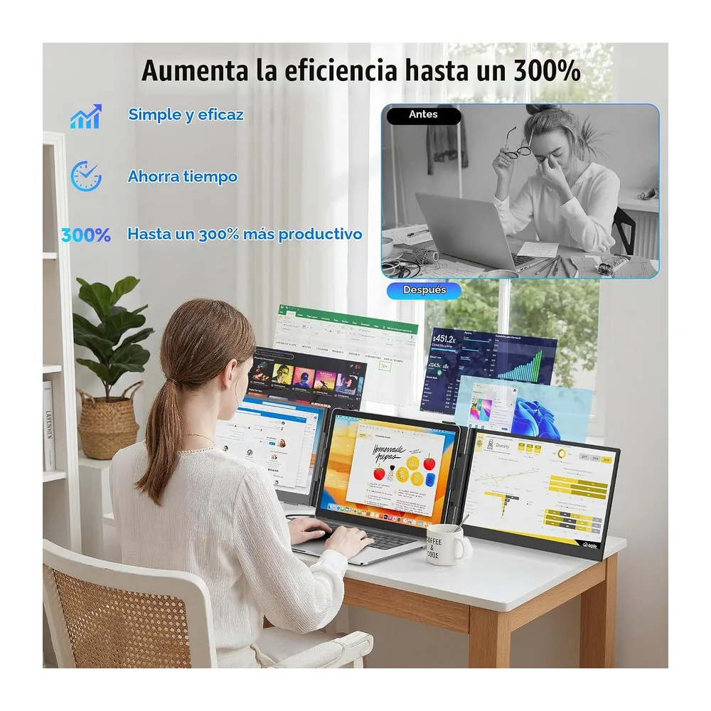 KEFEYA Extensor De Pantalla para Portátil de 14" — 4