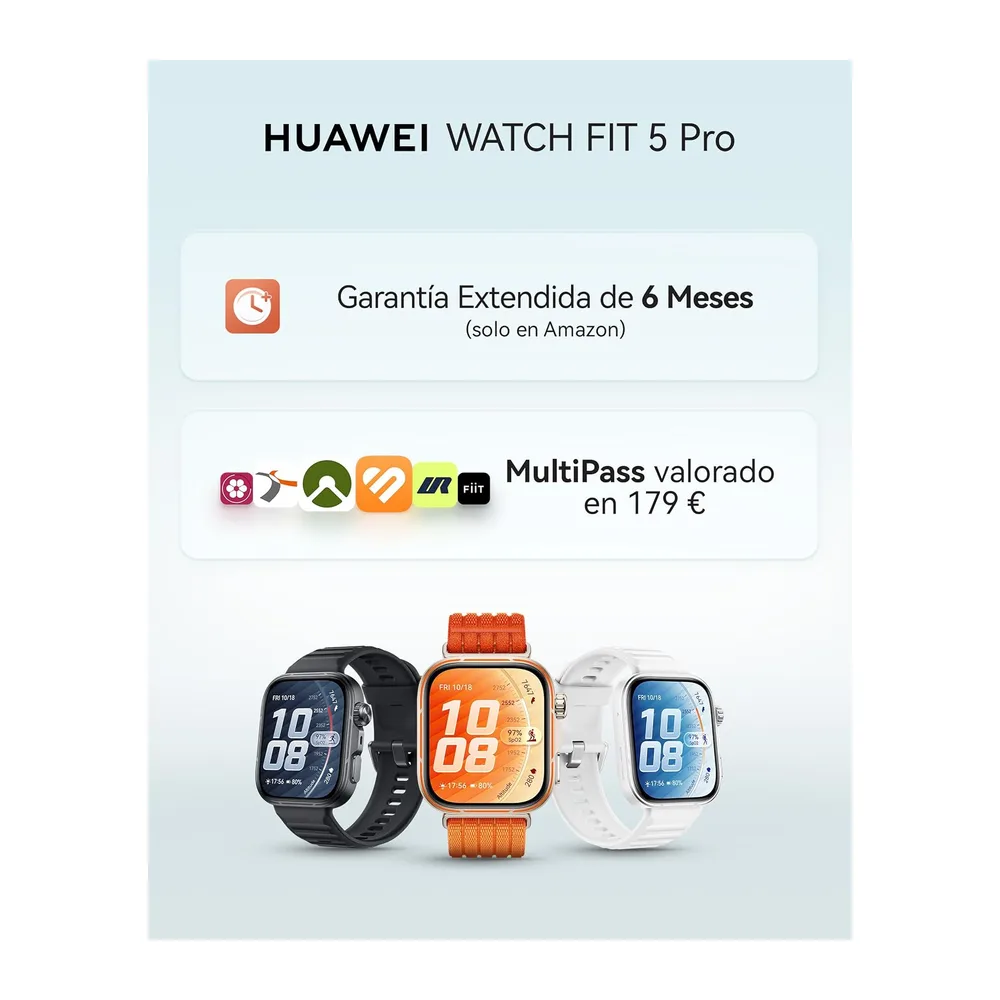 HUAWEI Watch FIT 5 Pro Smartwatch, Preciso GPS, ECG, 3000 Nits, Negro — 2
