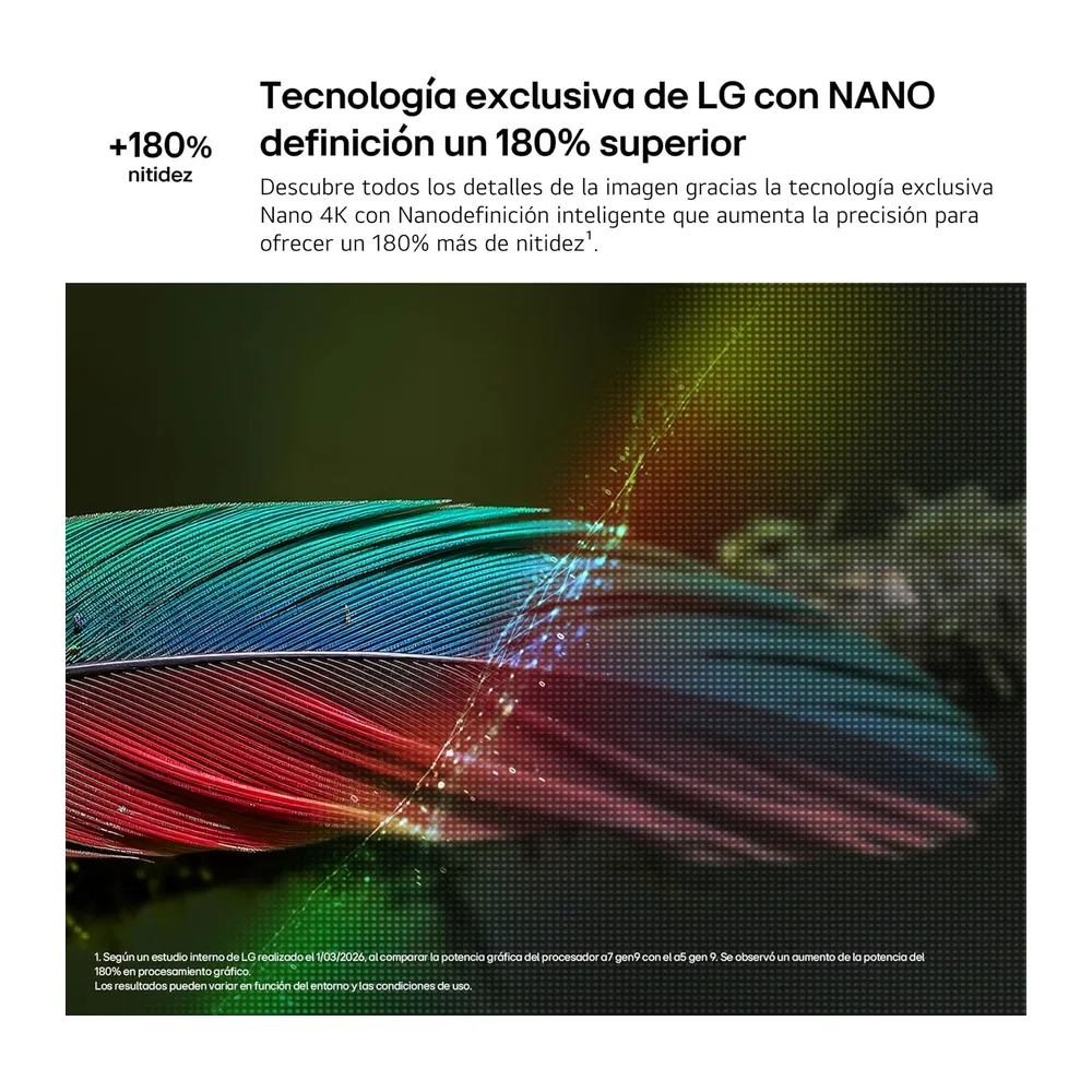 LG 50NU800B6LC - Smart TV Nano UHD AI 50" 4K Sin Reflejos 94%, 2026 [Clase de eficiencia energética F] — 4