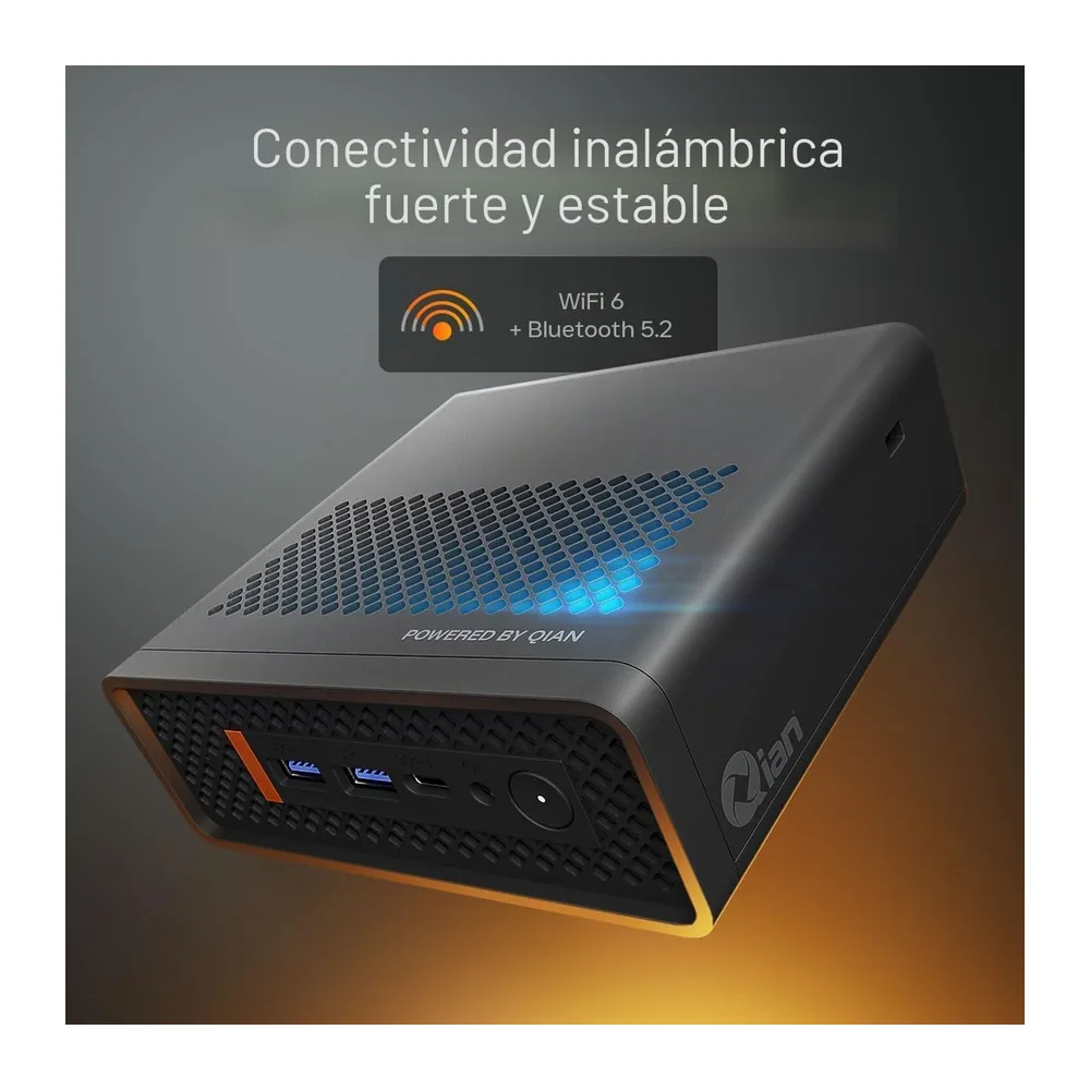 Qian Mini PC Atlas | Intel I5 1235U | GPU Intel Iris Xe Graphics | 16GB DDR4 2666MHz | 512GB SSD M2 | — 6
