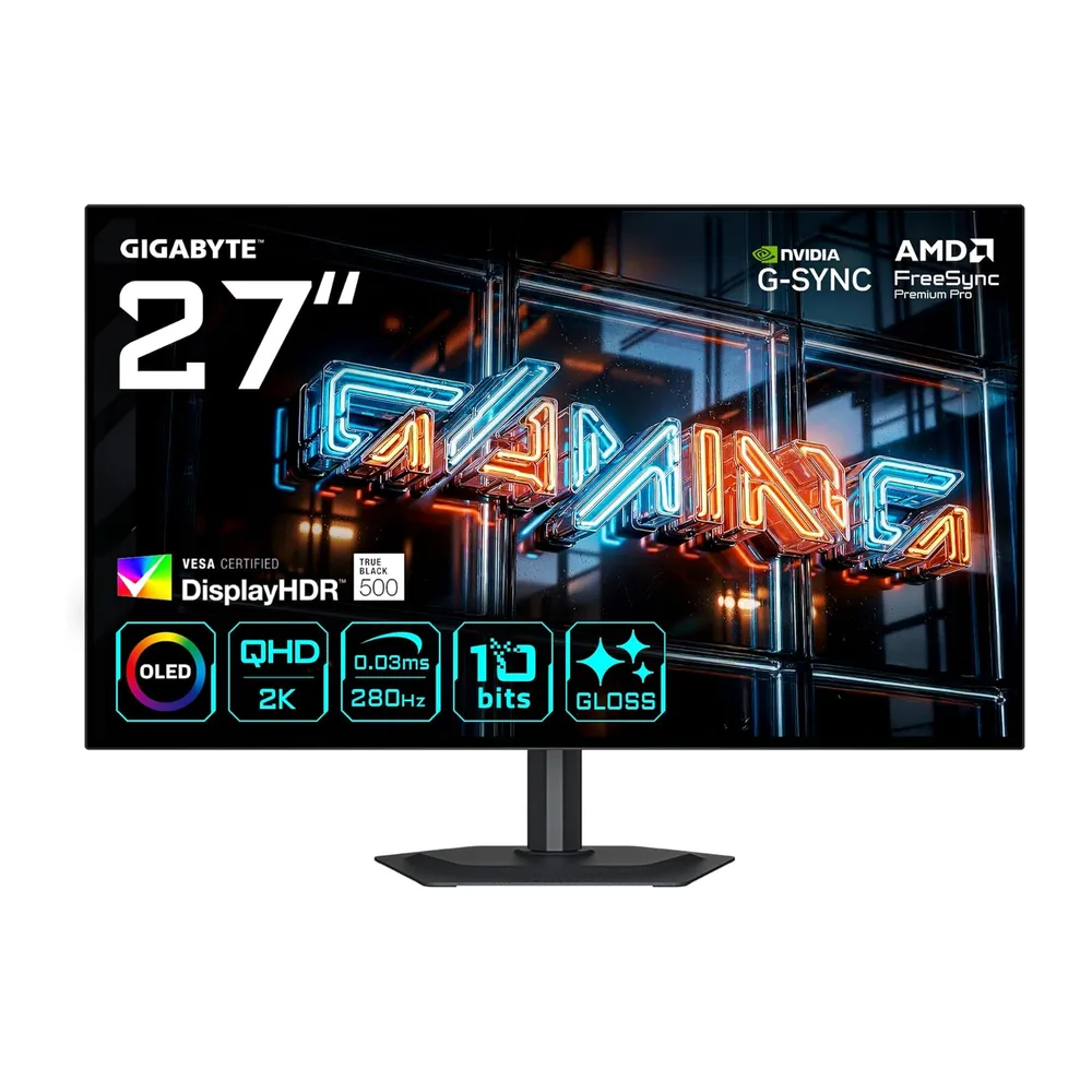 GIGABYTE MO27Q28GR Monitor Gaming WOLED Brillante 27” QHD