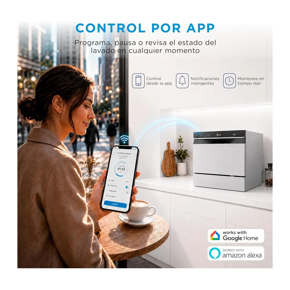 Midea Lavavajillas Pequeño Blanco 55cm de 6 servicios — 3