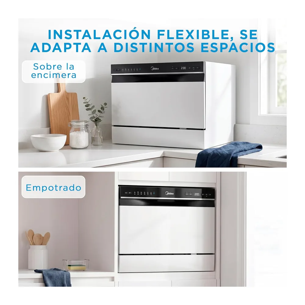 Midea Lavavajillas Pequeño Blanco 55cm de 6 servicios — 6