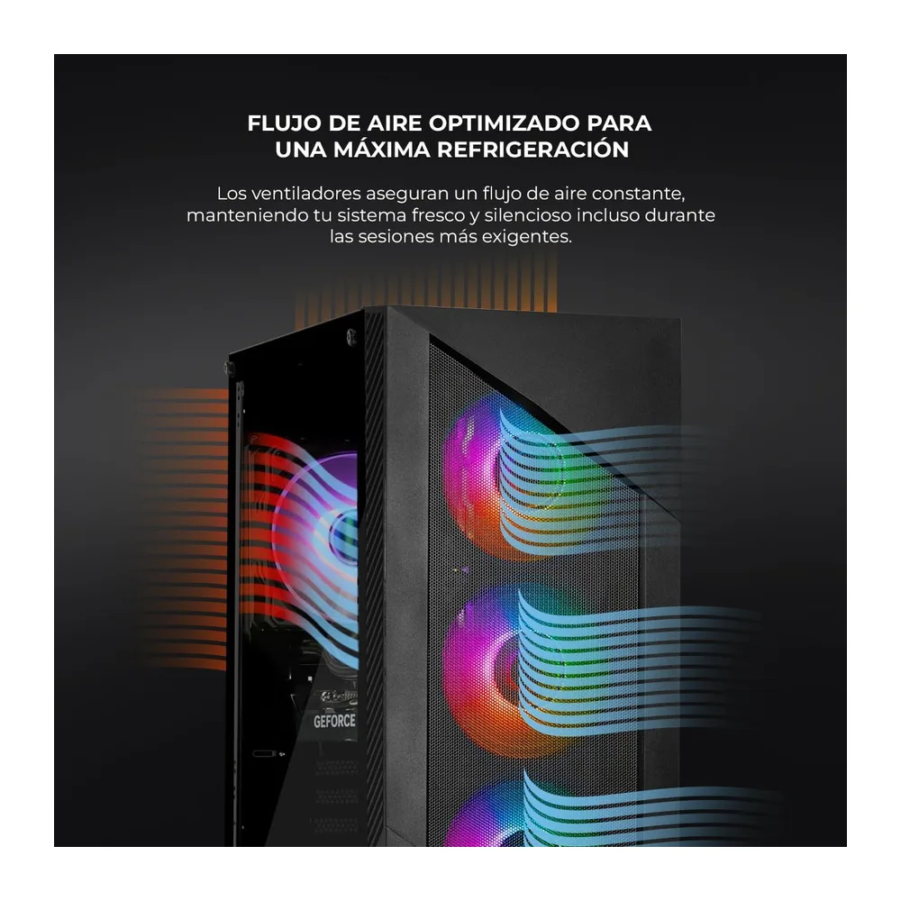 YEYIAN Gaming PC Edge | Intel i5-14400F 10-Core (4.7GHz OC) | NVIDIA RTX 5060 8GB GDDR7 | 32GB (2x16) DDR5 — 6