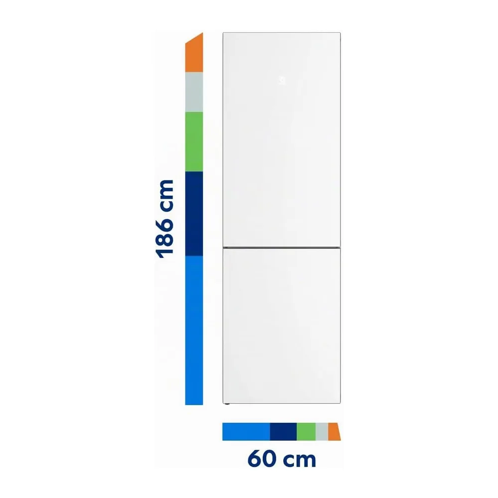 Balay, Frigorífico combinado, Serie Cristal, NoFrost, blanco, 3KFD655BI [Clase de eficiencia energética D] — 2