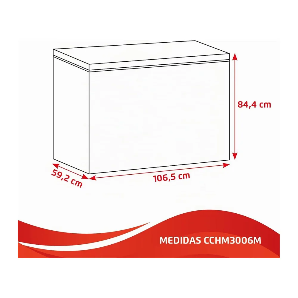 Corberó - Arcón Congelador Horizontal | CCHM3006M | 293 L | 106,5cm x 84,4cm | 41 dB |Sistema Dual | Súper — 4