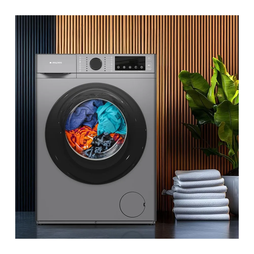 Aspes Lavadora 10 kg Carga Frontal, Inox, AL10401AIDVX. 1400 rpm, Motor Inverter, 14 Programas, Eco-logic — 6