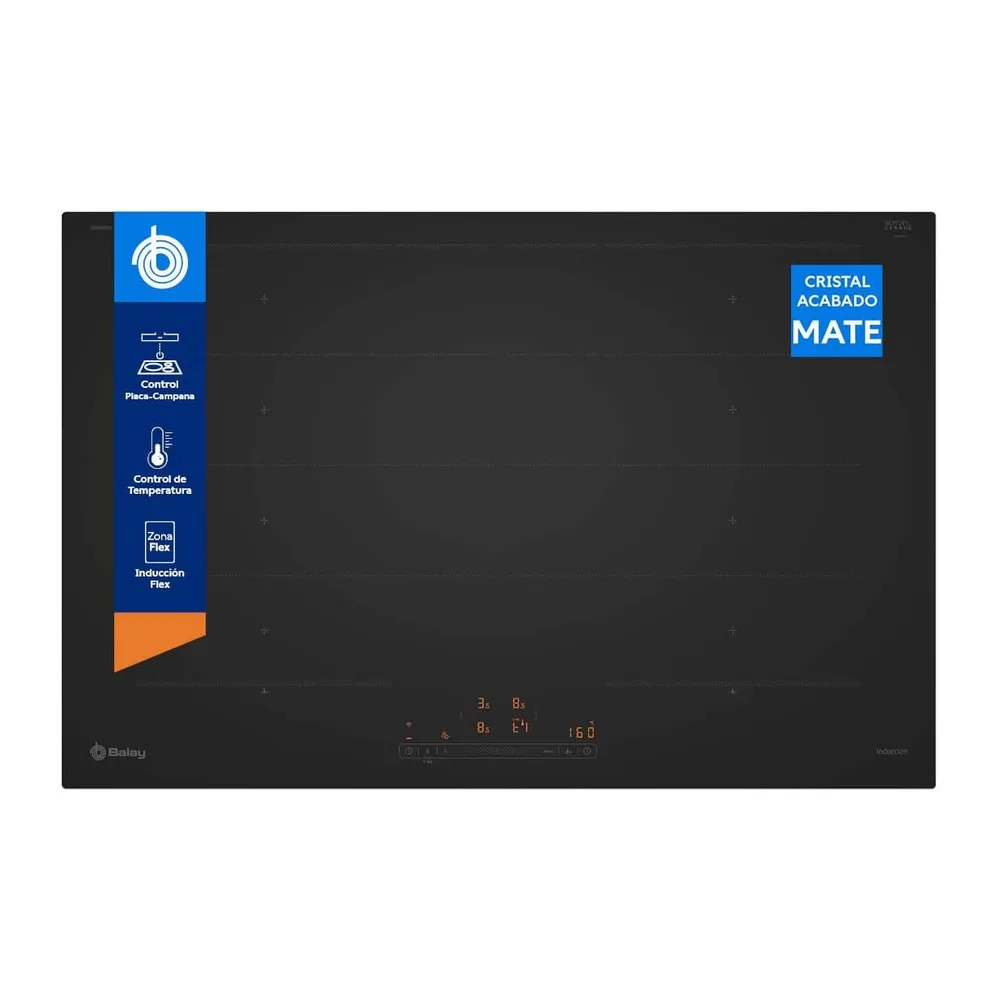 Balay, Placa de inducción, 80 cm, FlexInducción Total, negro mate, 3EB980MH