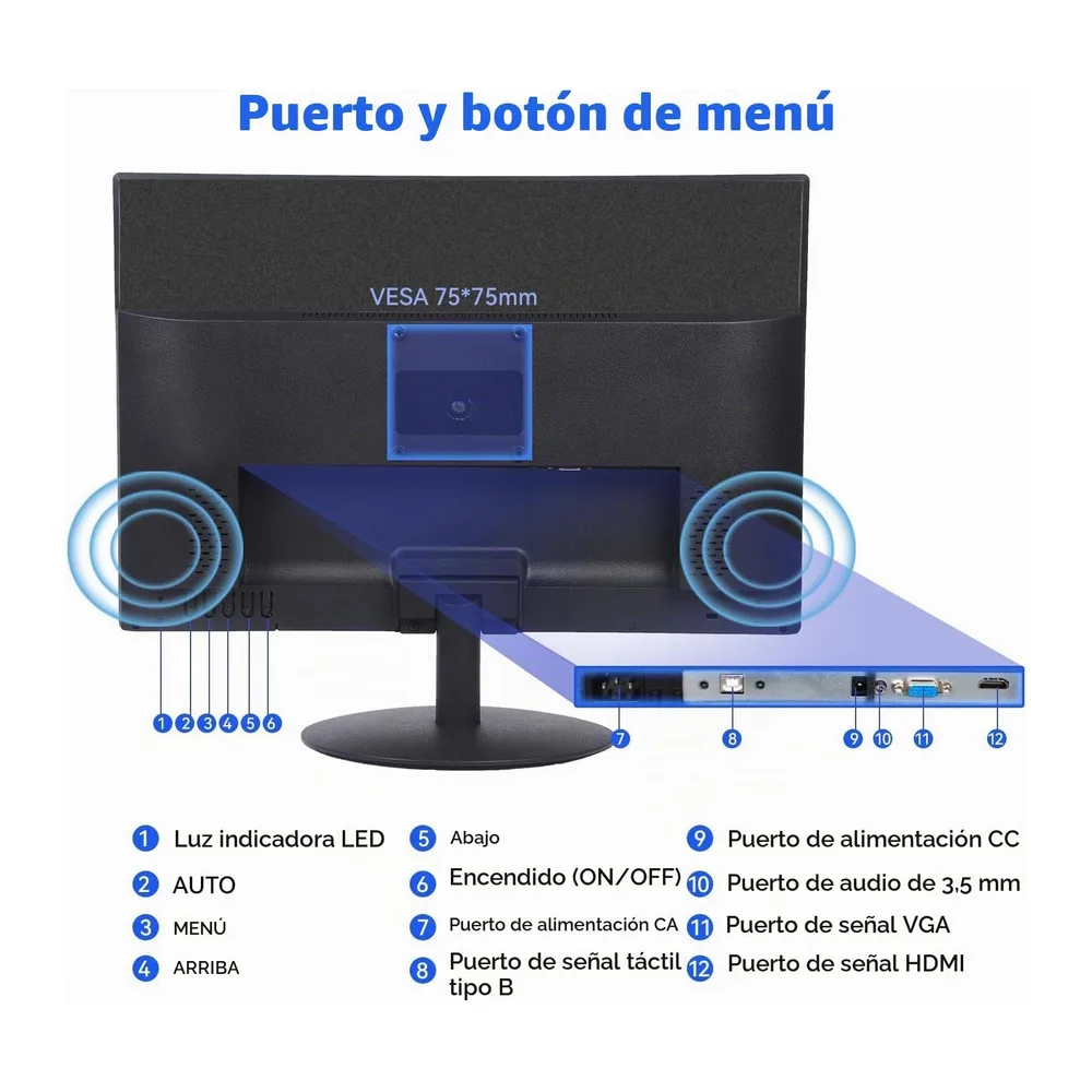 Pantalla táctil para PC 19 pulgadas, 10 puntos, panel TN - 16:10-300cd/m² - 60Hz 98% sRGB 1440 × 900 FHD — 3
