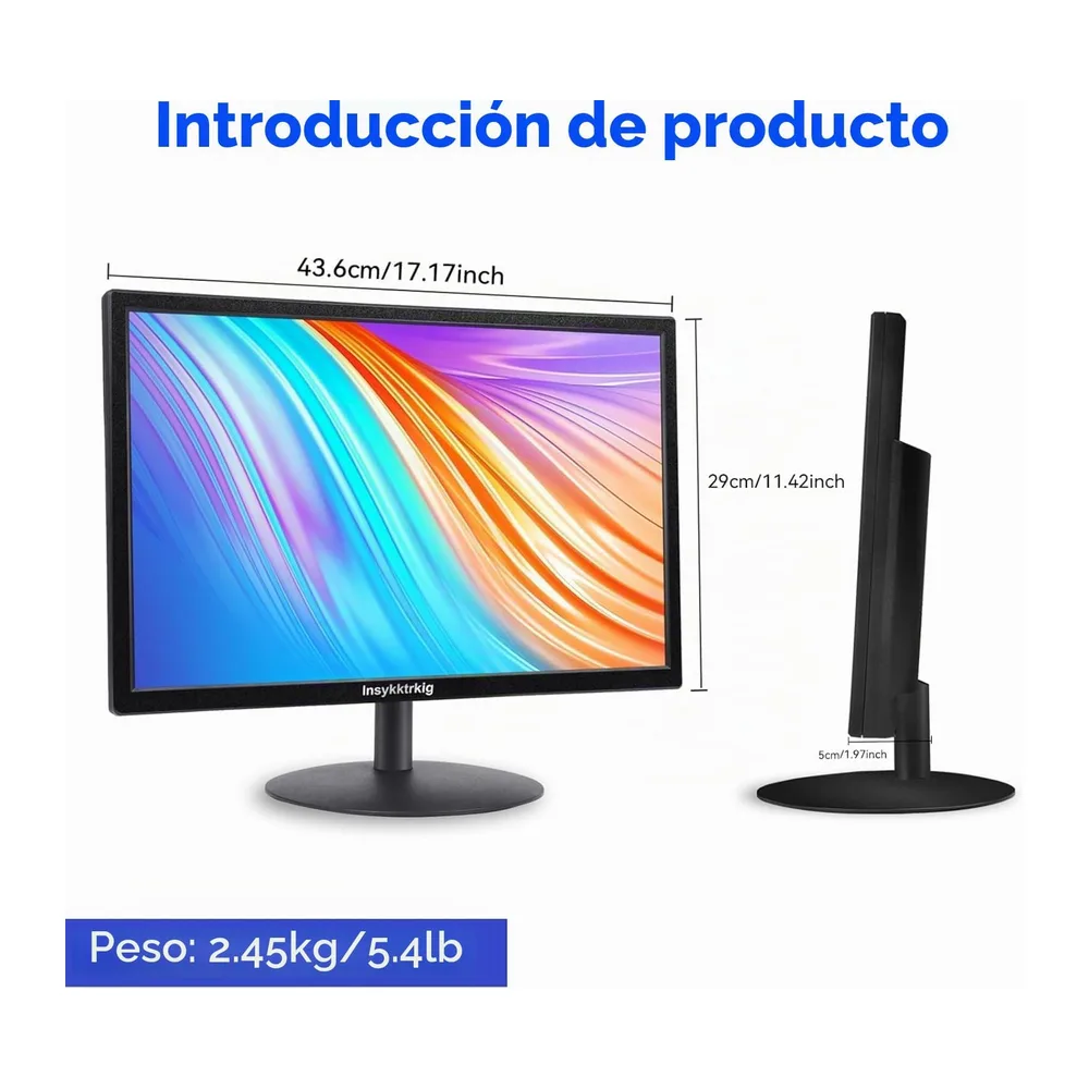 Pantalla táctil para PC 19 pulgadas, 10 puntos, panel TN - 16:10-300cd/m² - 60Hz 98% sRGB 1440 × 900 FHD — 4