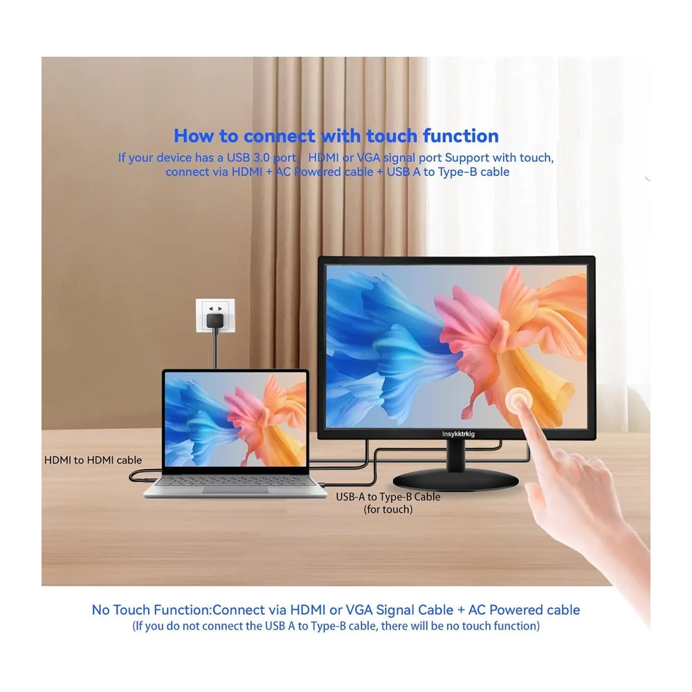 Pantalla táctil para PC 19 pulgadas, 10 puntos, panel TN - 16:10-300cd/m² - 60Hz 98% sRGB 1440 × 900 FHD — 5