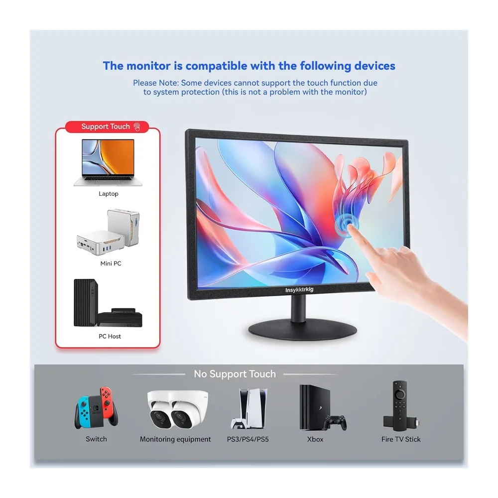 Pantalla táctil para PC 19 pulgadas, 10 puntos, panel TN - 16:10-300cd/m² - 60Hz 98% sRGB 1440 × 900 FHD — 6