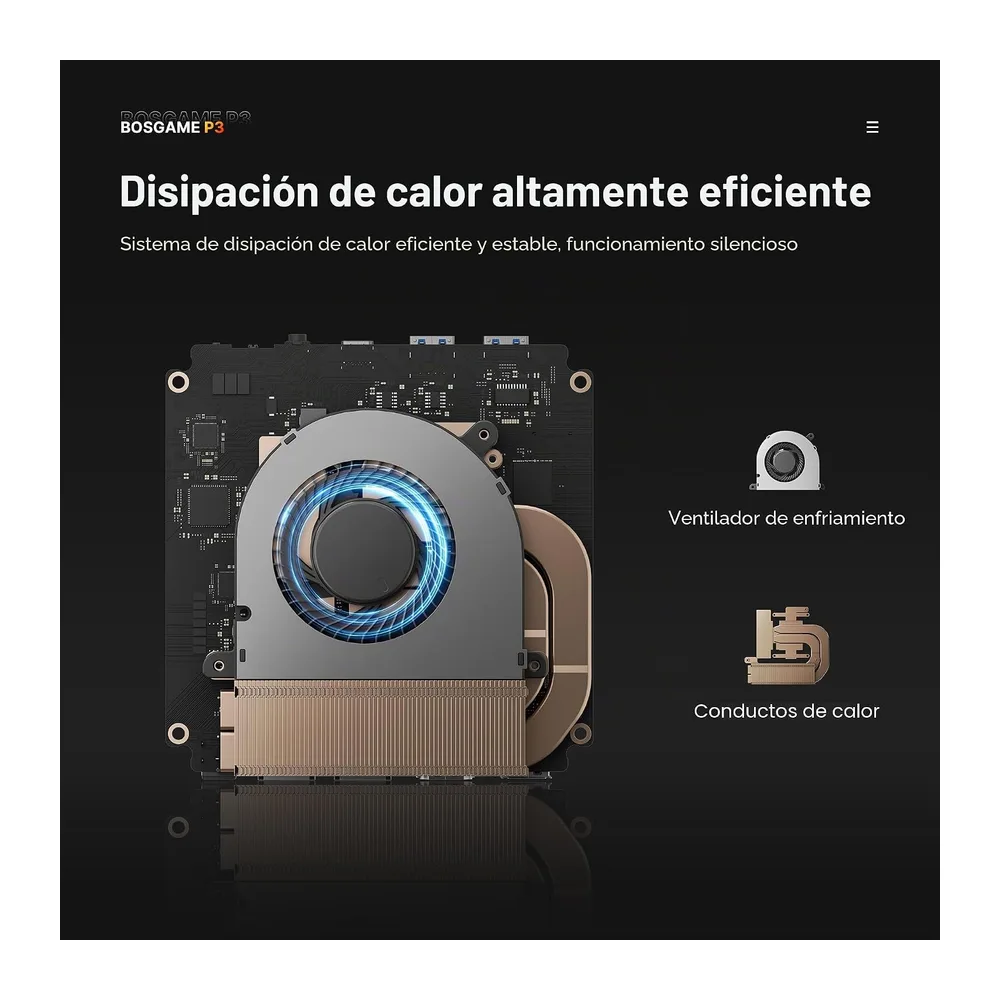 BOSGAME P3 Lite Mini PC para Oficina y Gaming — 6