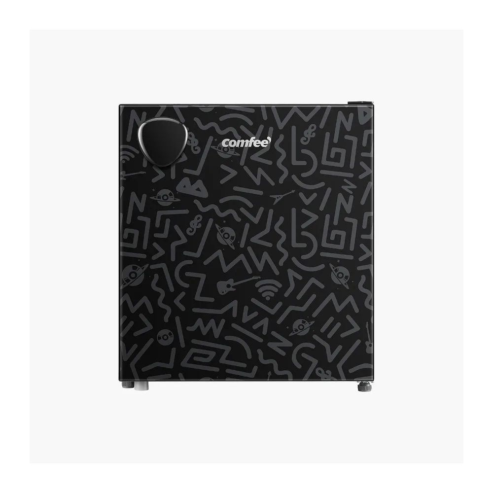 COMFEE' 43L Refrigerador Mini Compact, Una Puerta, Chill Box (0-10℃), Negro [Clase de eficiencia energética E]
