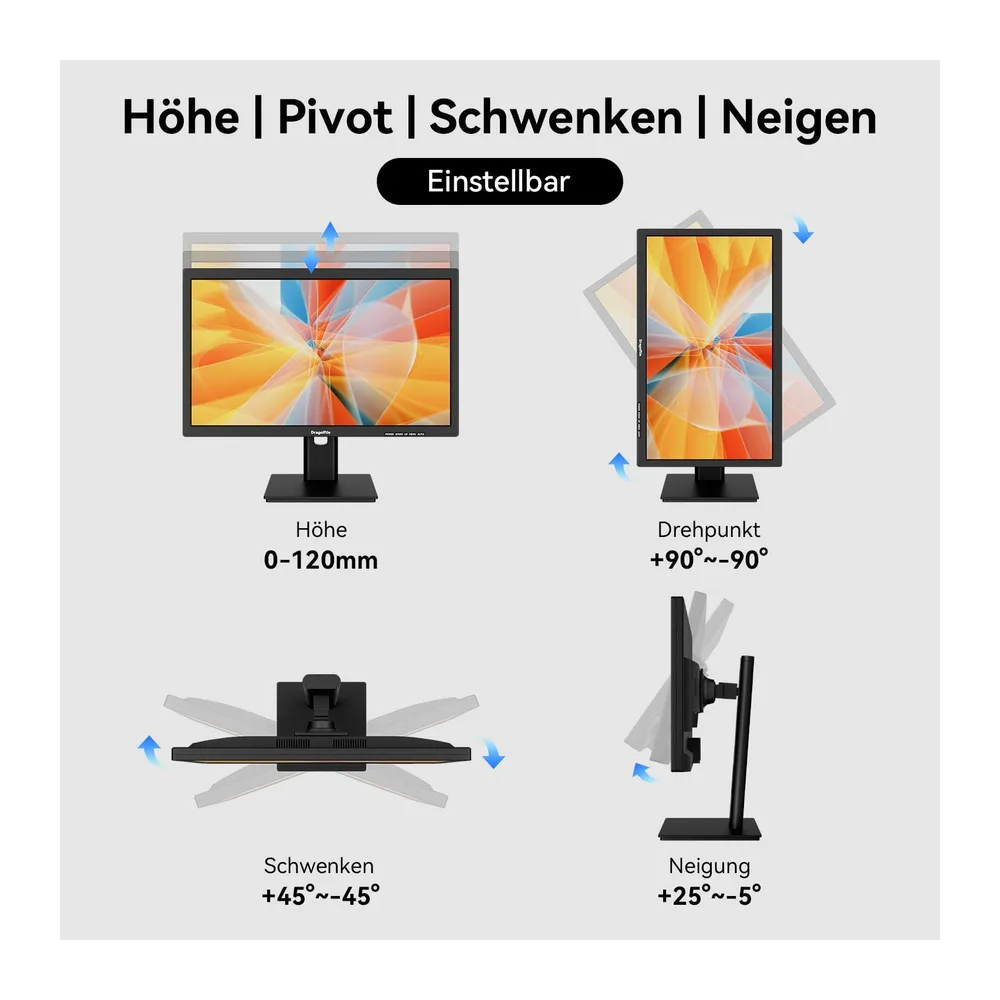 Monitor táctil de 24 pulgadas FHD 1920 × 1080P Panel VA — 3