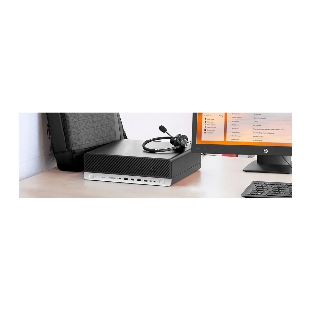 HP EliteDesk 800 G5 SFF - Ordenador de sobremesa Intel Core i5-8500T, 16 GB de RAM, SSD de 512 GB, WiFi, — 4
