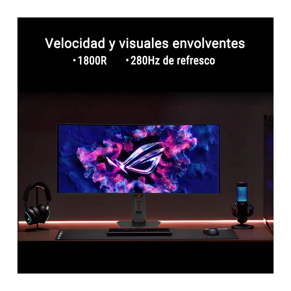 ASUS ROG Strix XG34WCDMS - Monitor Gaming de 34", QD-OLED RGB, BlackShield, 280 Hz, 0,03 ms, G-Sync, Neo — 6