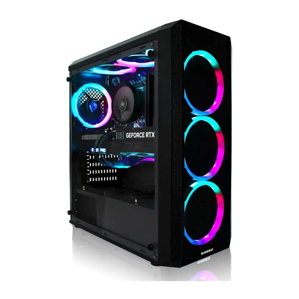 Greed®Mk2 Lite - 4K High End Gaming PC Raytracing - AMD Ryzen 5 4600G + Radeon Vega 7 4,2 GHz Ultra-rápido