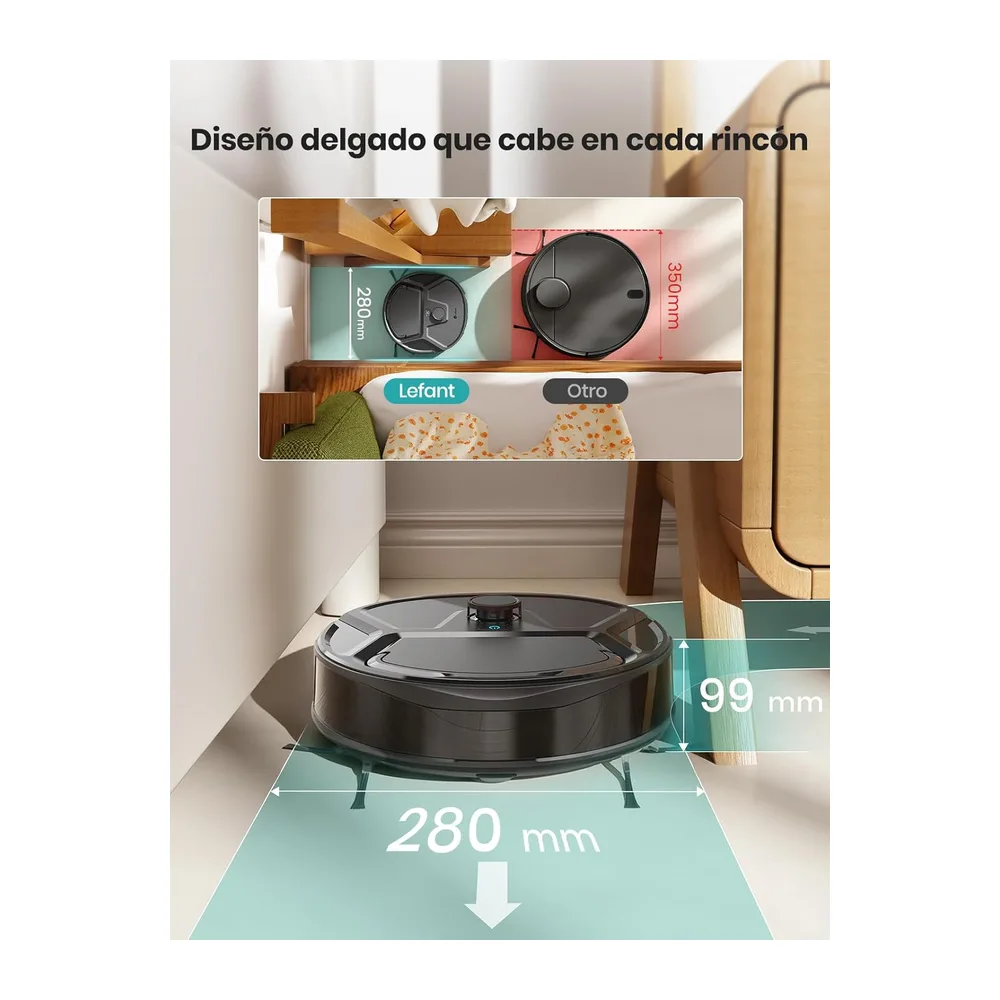 Lefant M210 Pro Omni Robot Aspirador y Fregasuelos Mascotas,20.000 Pa — 2