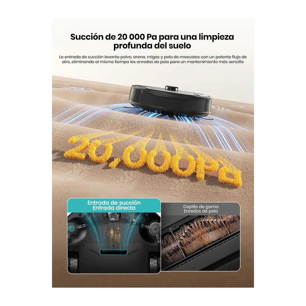 Lefant M210 Pro Omni Robot Aspirador y Fregasuelos Mascotas,20.000 Pa — 3